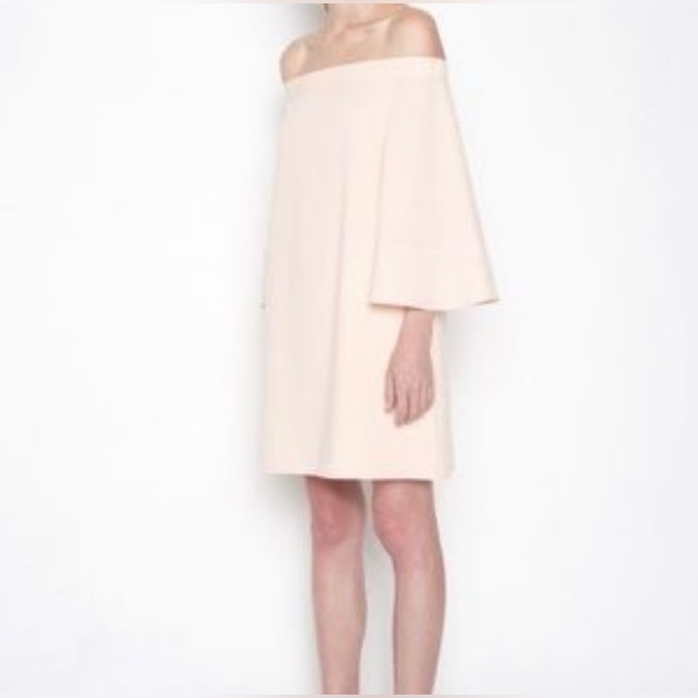 OAK + FORT Off-the-Shoulder Pink Dress, Medium